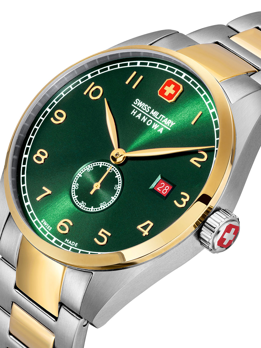 SWISS MILITARY HANOWA LYNX GREEN ROUND DIAL ANALOG WATCH FOR Men's SMWGH0000760