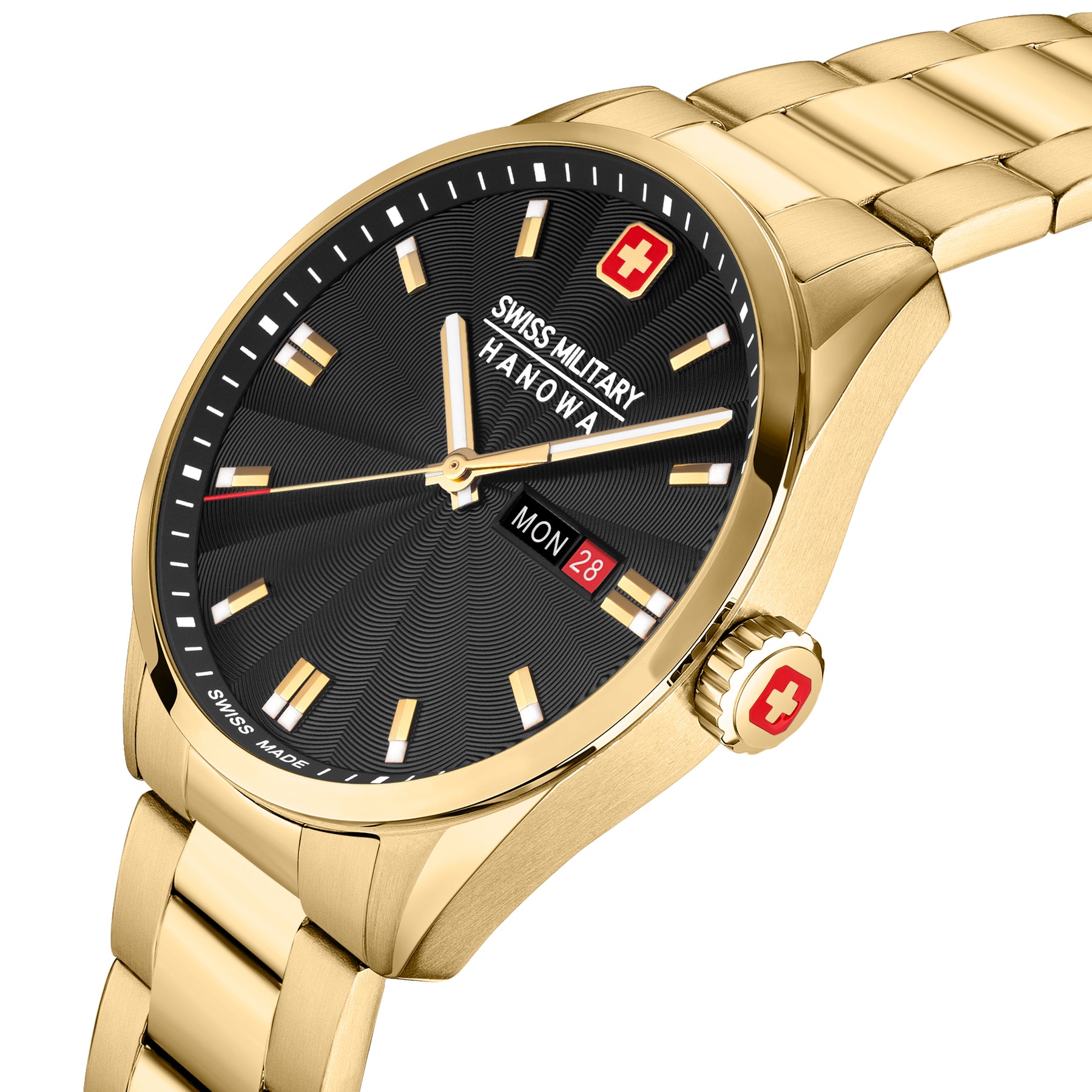 SWISS MILITARY HANOWA ROADRUNNER MAXED BLACK ROUND DIAL ANALOG WATCH FOR Men's SMWGH0001610