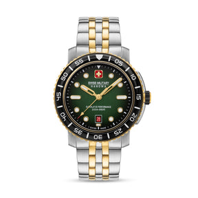 Swiss Military Hanowa BLACK MARLIN Olive Round Dial Swiss Made Watch for Mens -SMWGH0001761