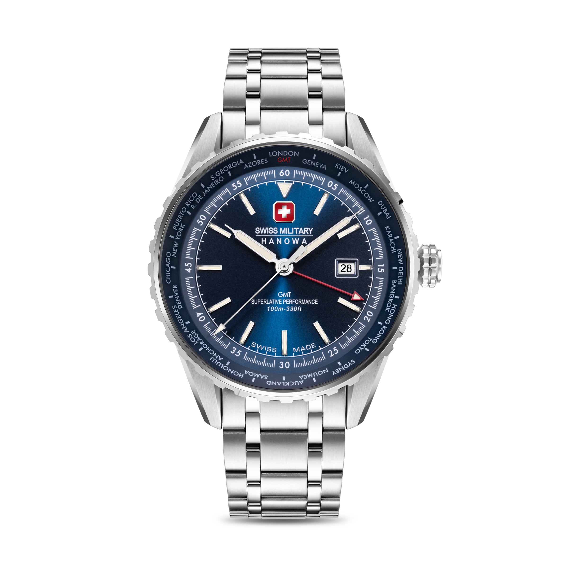 Swiss Military Hanowa SMWGH0003204  - Swiss Made Round Blue watch for men