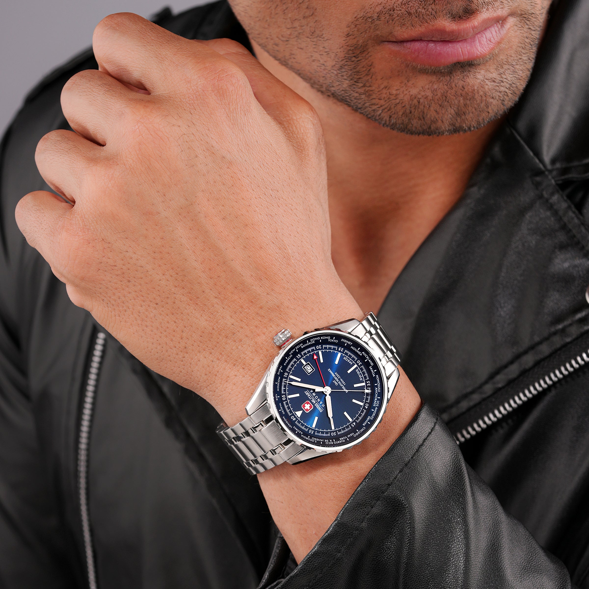 Swiss Military Hanowa SMWGH0003204  - Swiss Made Round Blue watch for men