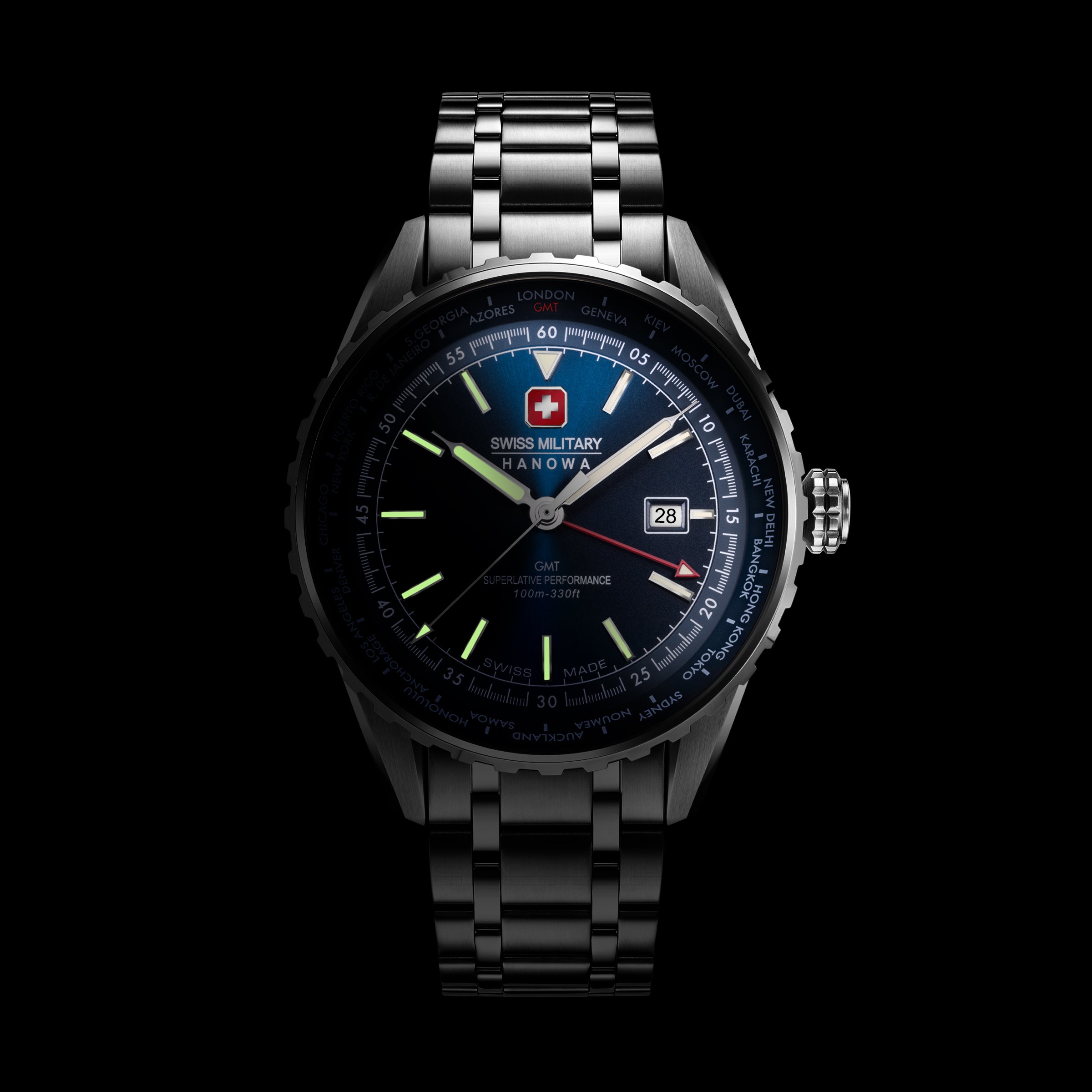 Swiss Military Hanowa SMWGH0003204  - Swiss Made Round Blue watch for men