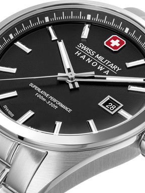 Swiss Military Hanowa SMWGH0004101 ROADRUNNER ADVANCED - Swiss Made Oval Black watch for men