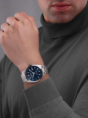 Swiss Military Hanowa SMWGH0004103 BLACK MARLIN - Swiss Made Round Blue watch for men