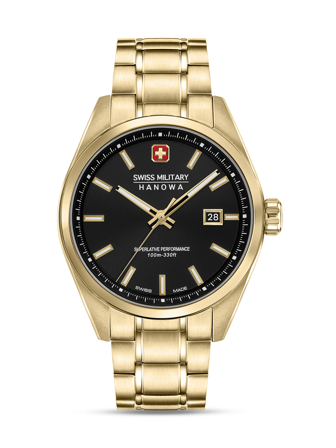 Swiss Military Hanowa SMWGH0004110 BLACK MARLIN - Swiss Made Round Black watch for men