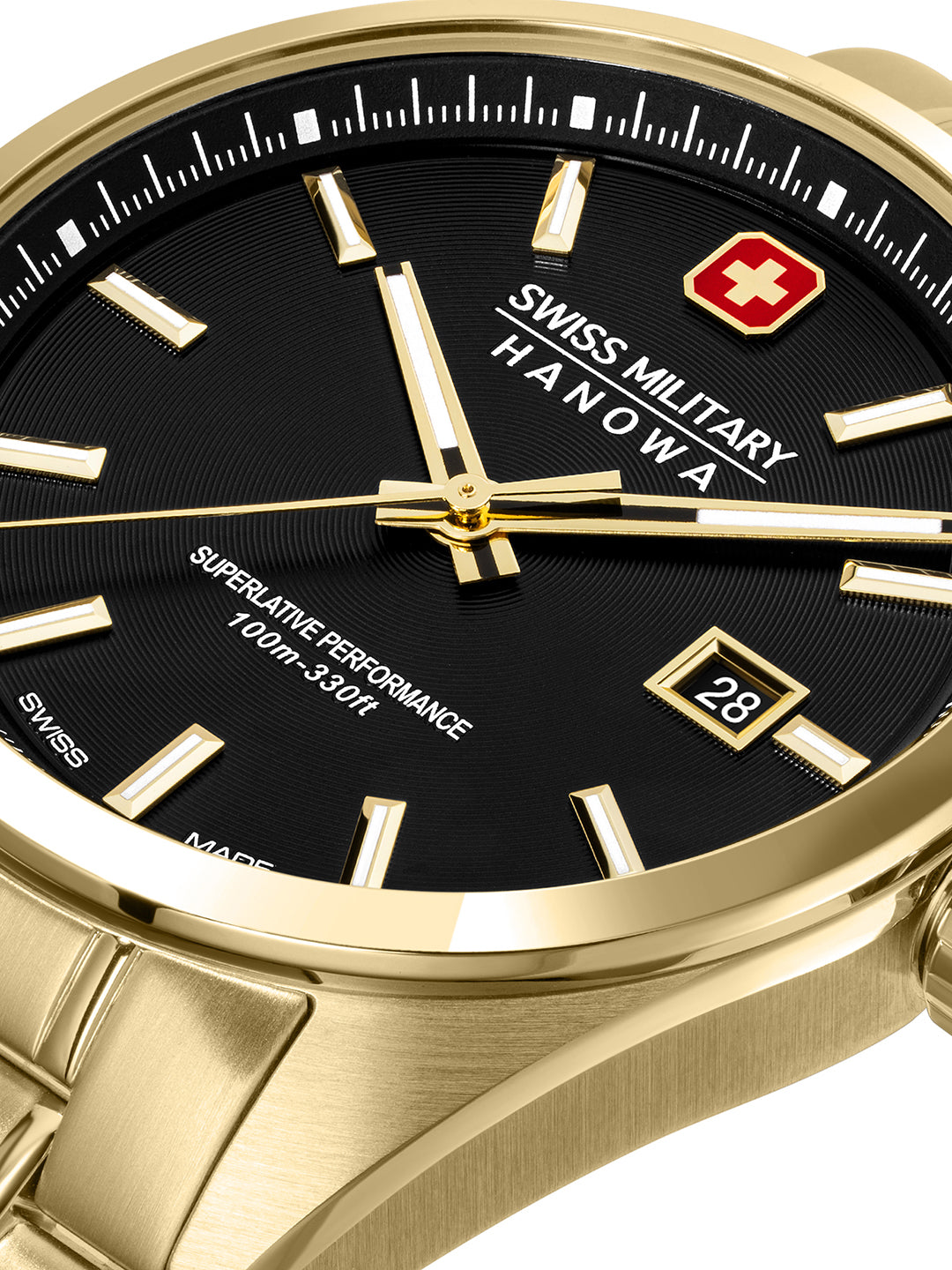 Swiss Military Hanowa SMWGH0004110 BLACK MARLIN - Swiss Made Round Black watch for men