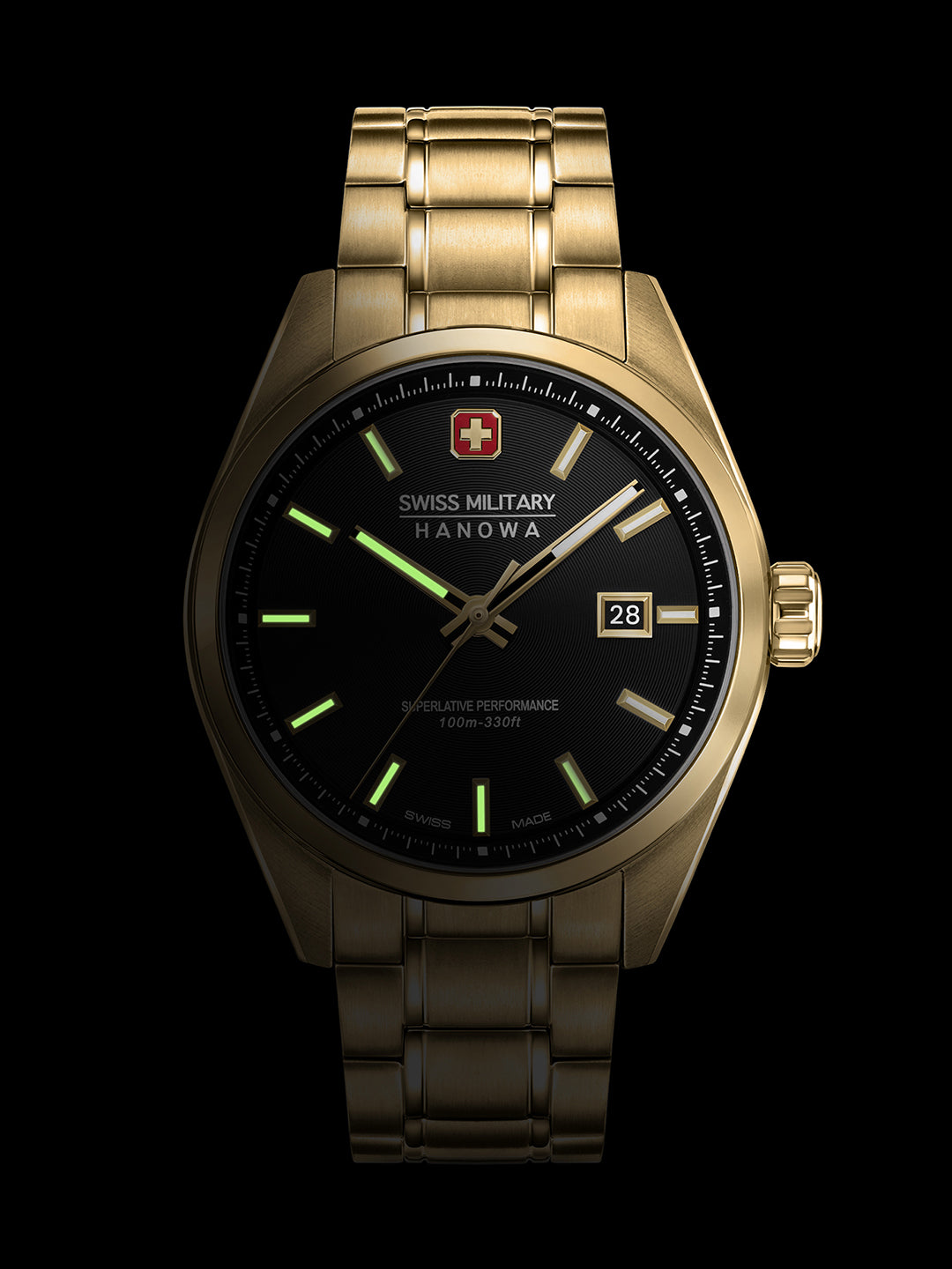 Swiss Military Hanowa SMWGH0004110 BLACK MARLIN - Swiss Made Round Black watch for men