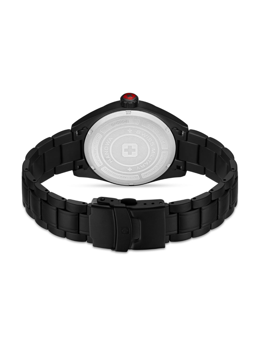 Swiss Military Hanowa PIONEER STEALTH Black Round Dial Analogue Swiss Made Watch For Mens-SMWGH0004130