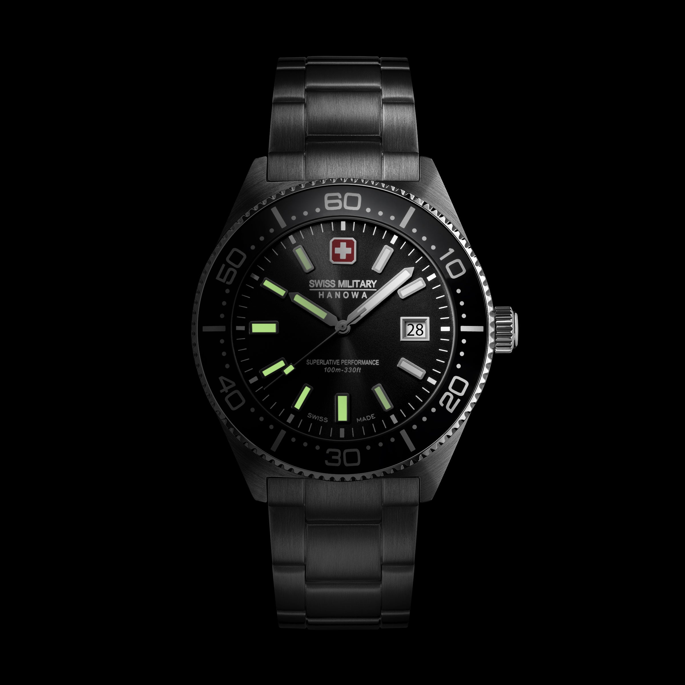 Swiss Military Hanowa NOMAD Black Round Dial Analogue Swiss Made Watch For Mens-SMWGH0004903
