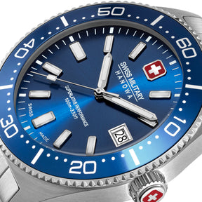 Swiss Military Hanowa NOMAD Blue Round Dial Analogue Swiss Made Watch For Mens-SMWGH0004904