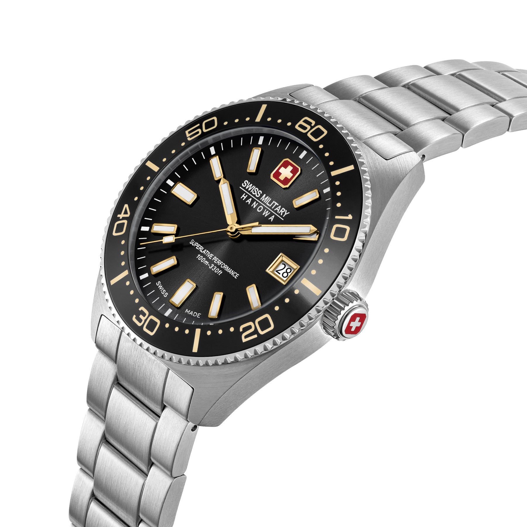 Swiss Military Hanowa NOMAD Black Round Dial Analogue Swiss Made Watch For Mens-SMWGH0004905