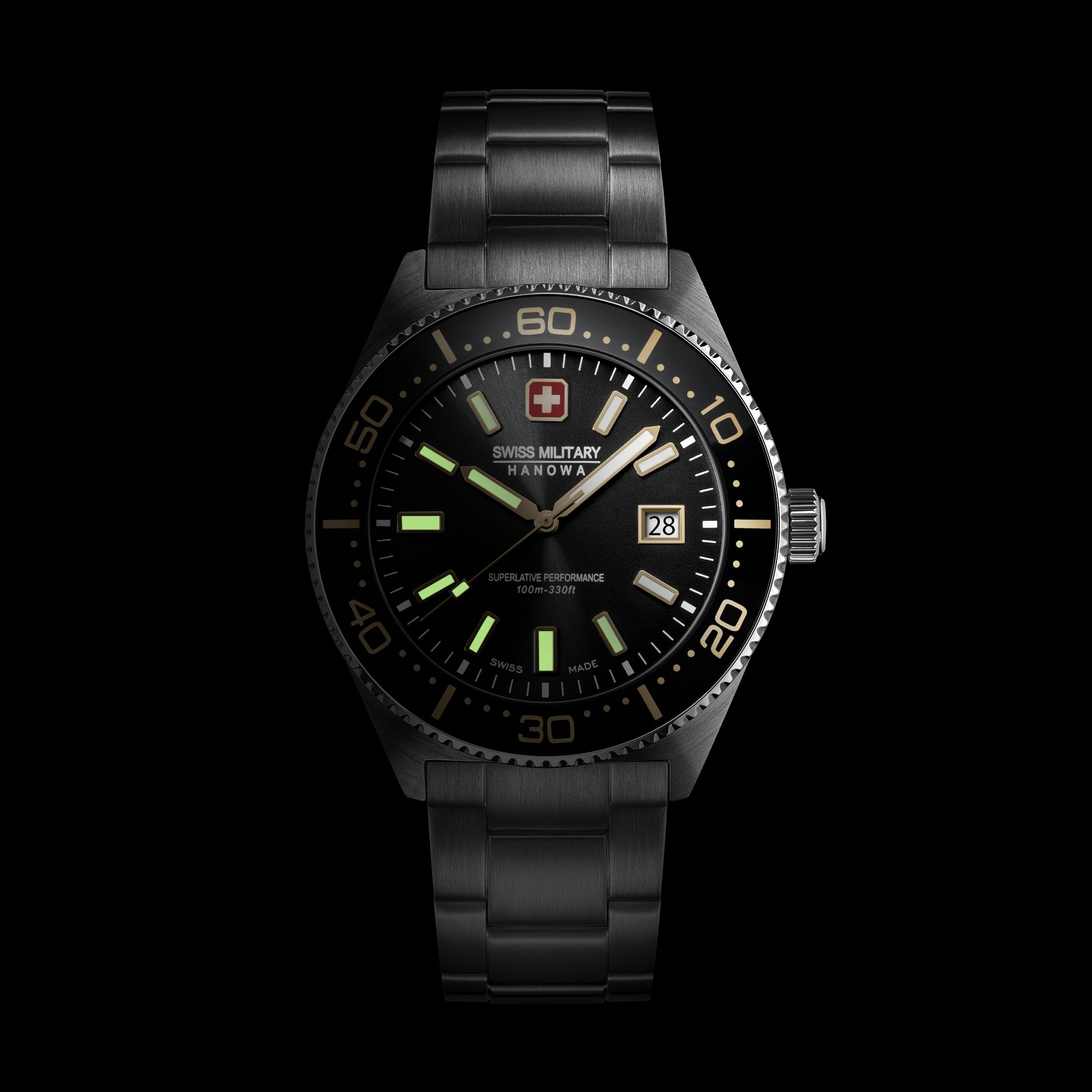 Swiss Military Hanowa NOMAD Black Round Dial Analogue Swiss Made Watch For Mens-SMWGH0004905
