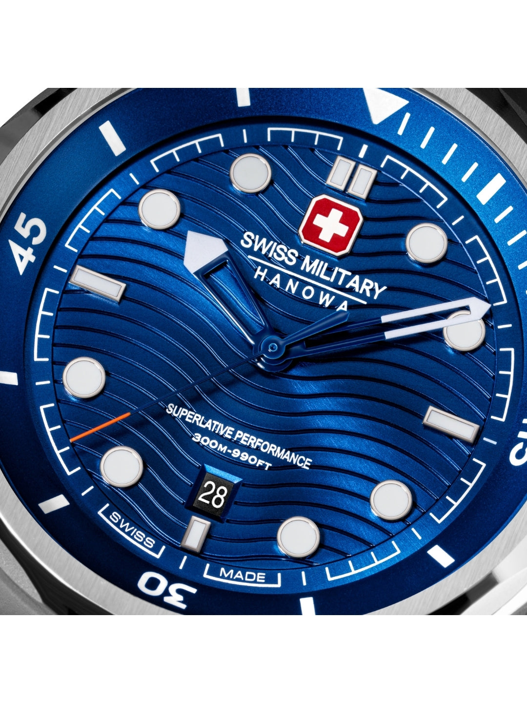 Swiss Military Hanowa BREAKWATER Blue Round Dial Analogue Swiss Made Watch For Mens-SMWGH0006403