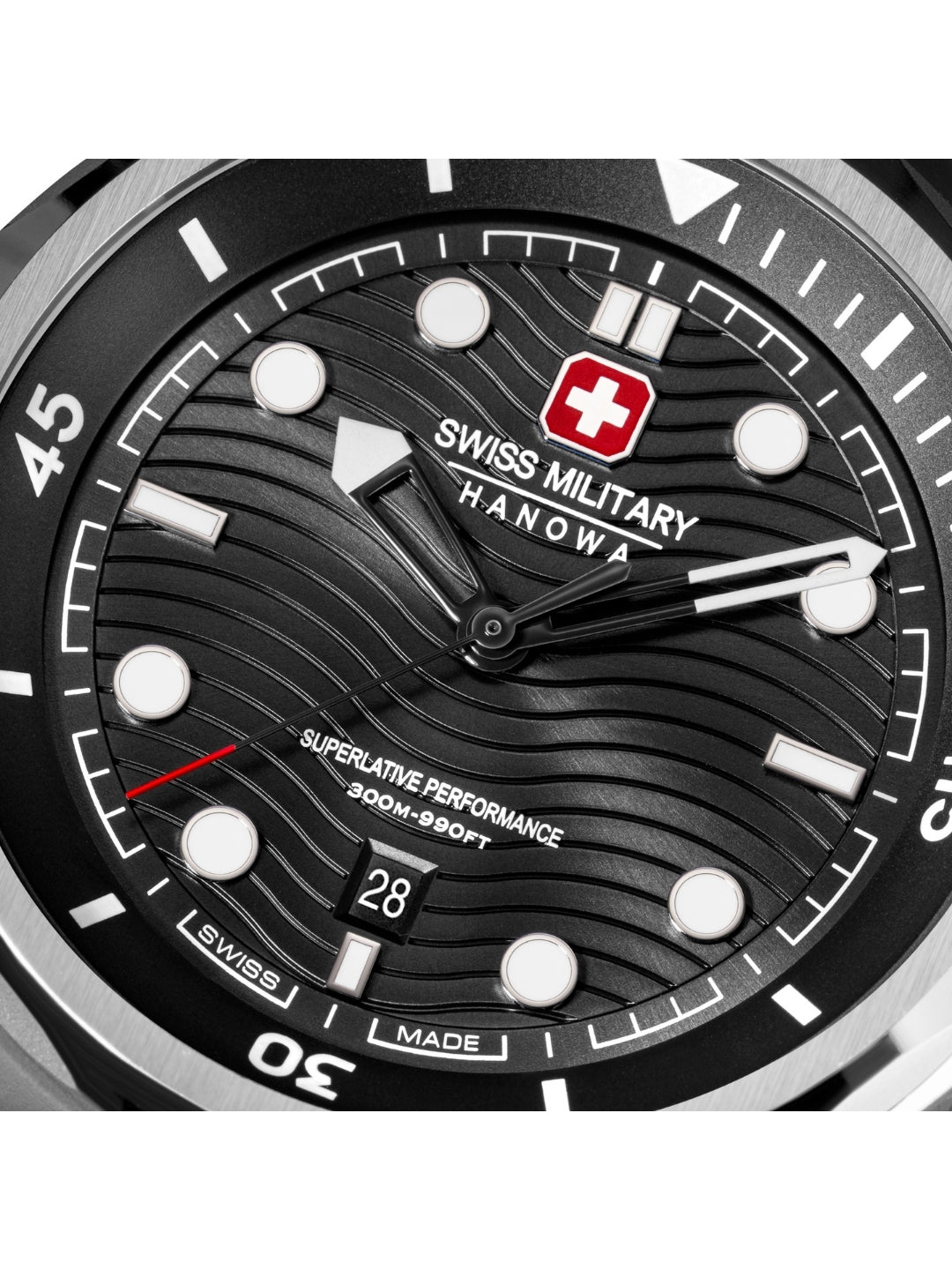 Swiss Military Hanowa BREAKWATER Black Round Dial Analogue Swiss Made Watch For Mens-SMWGH0006404