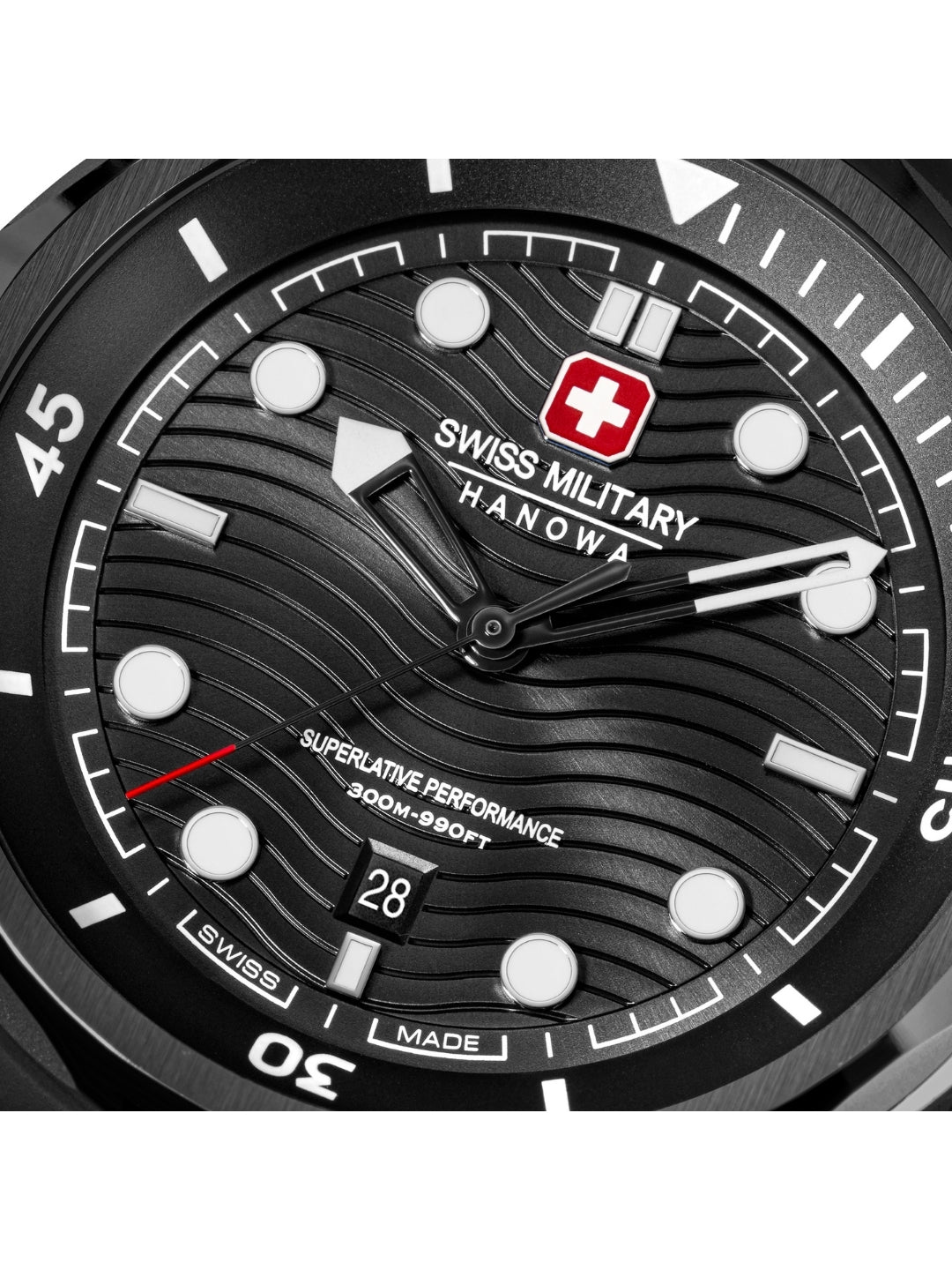 Swiss Military Hanowa BREAKWATER Black Round Dial Analogue Swiss Made Watch For Mens-SMWGH0006431