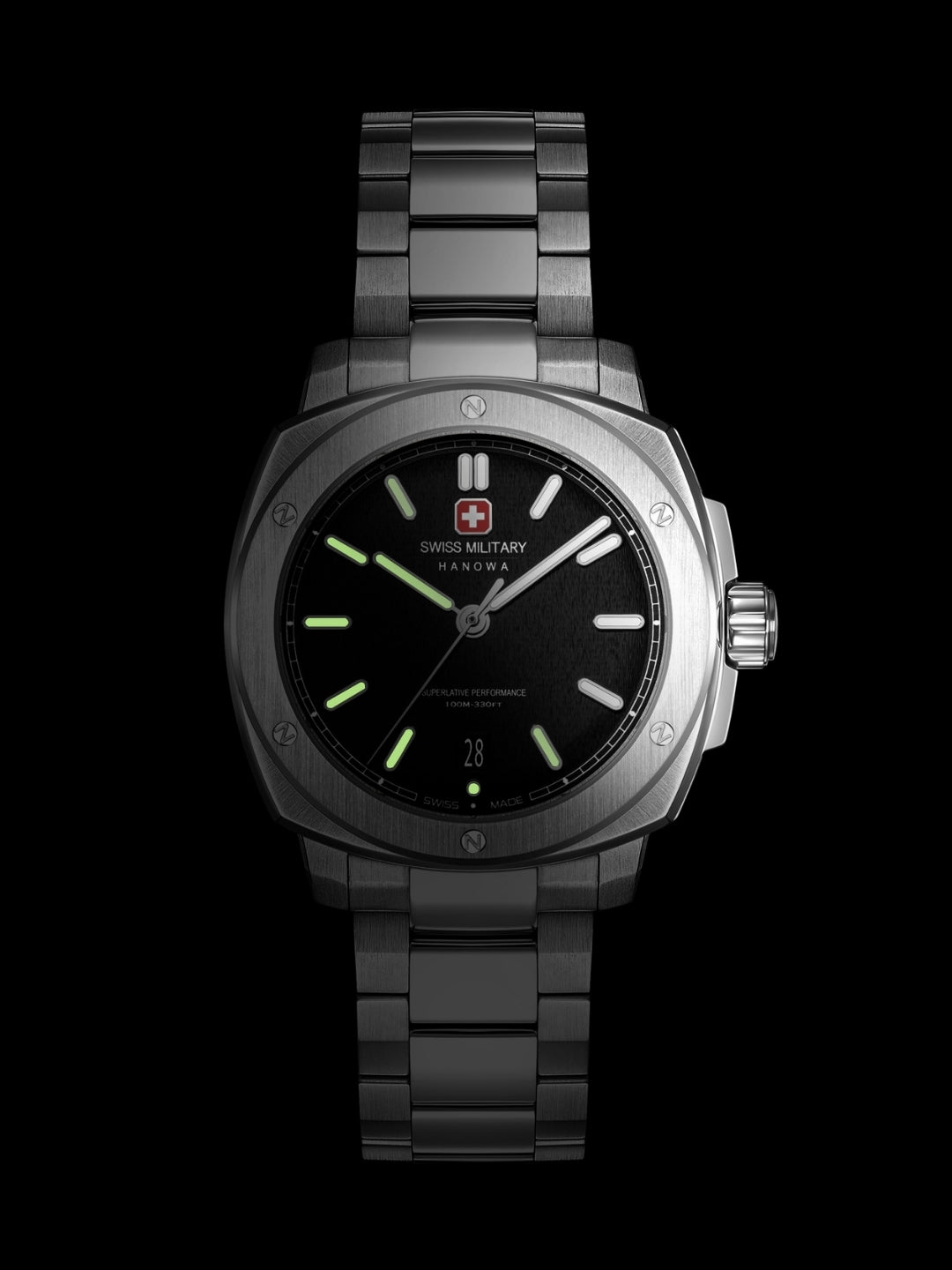 Swiss Military Hanowa SIRIUS Black Round Dial Analogue Swiss Made Watch For Mens-SMWGH0006501