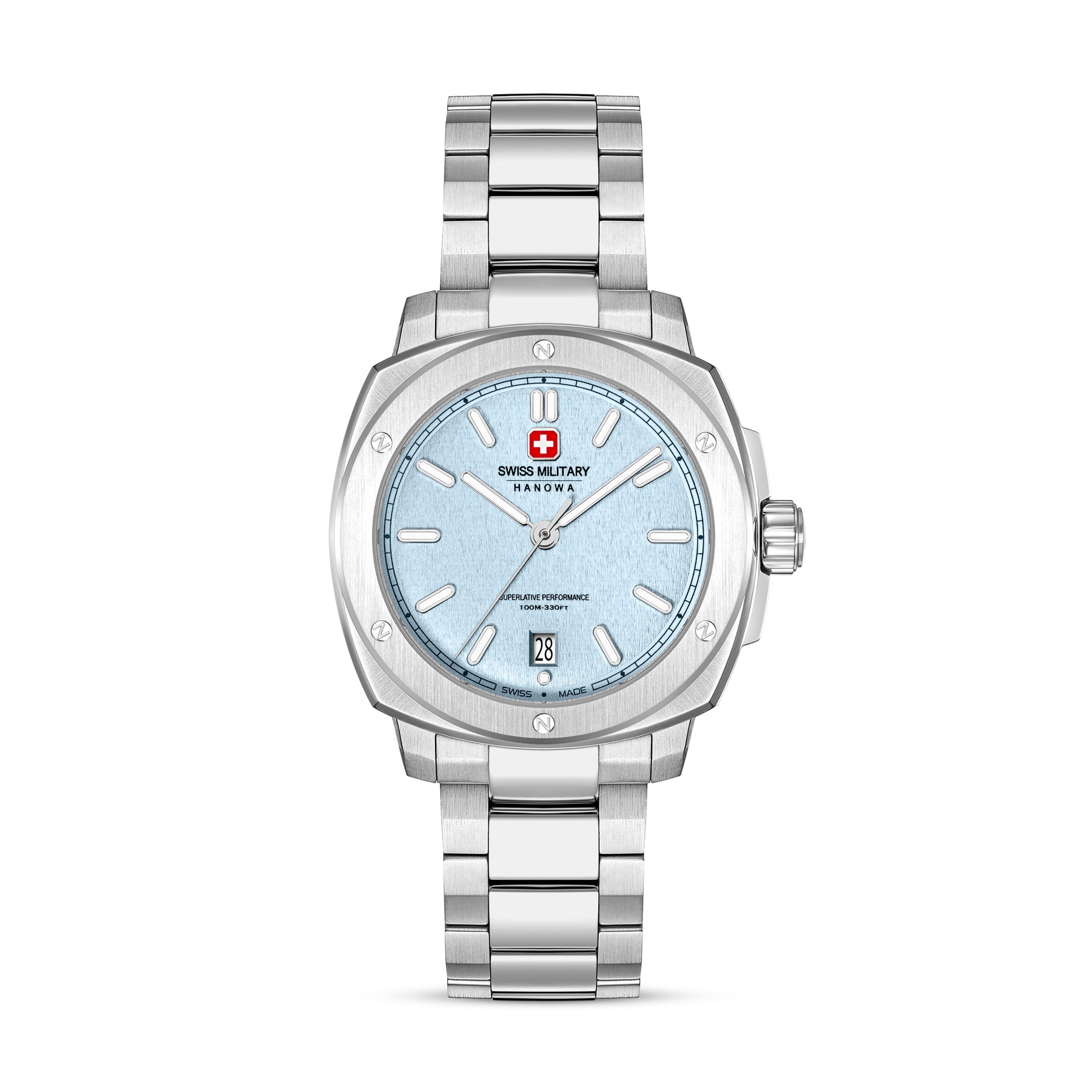 Swiss Military Hanowa SIRIUS Ice Blue Round Dial Analogue Swiss Made Watch For Mens-SMWGH0006502