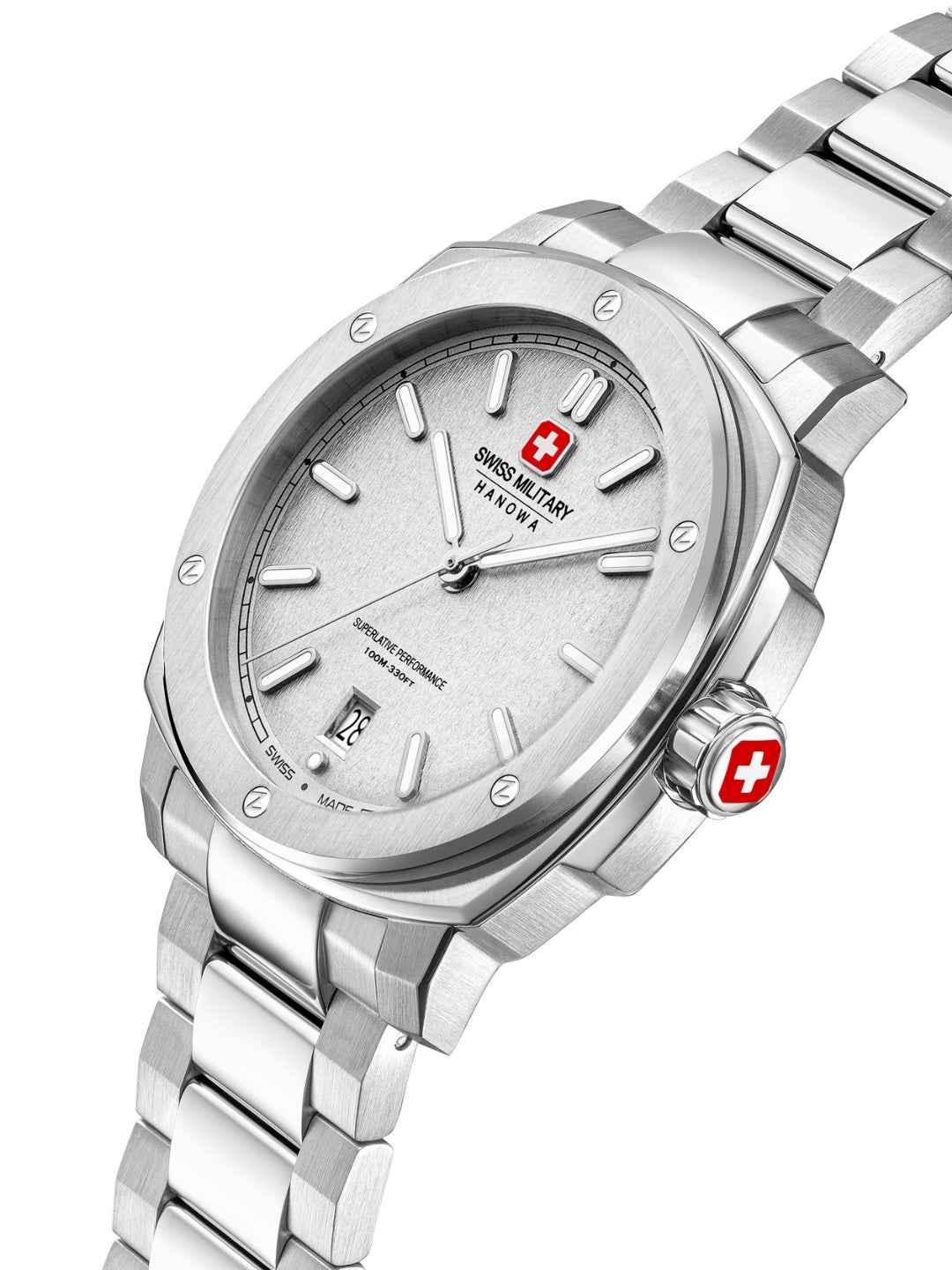 Swiss Military Hanowa SIRIUS Silver Round Dial Analogue Swiss Made Watch For Mens-SMWGH0006503