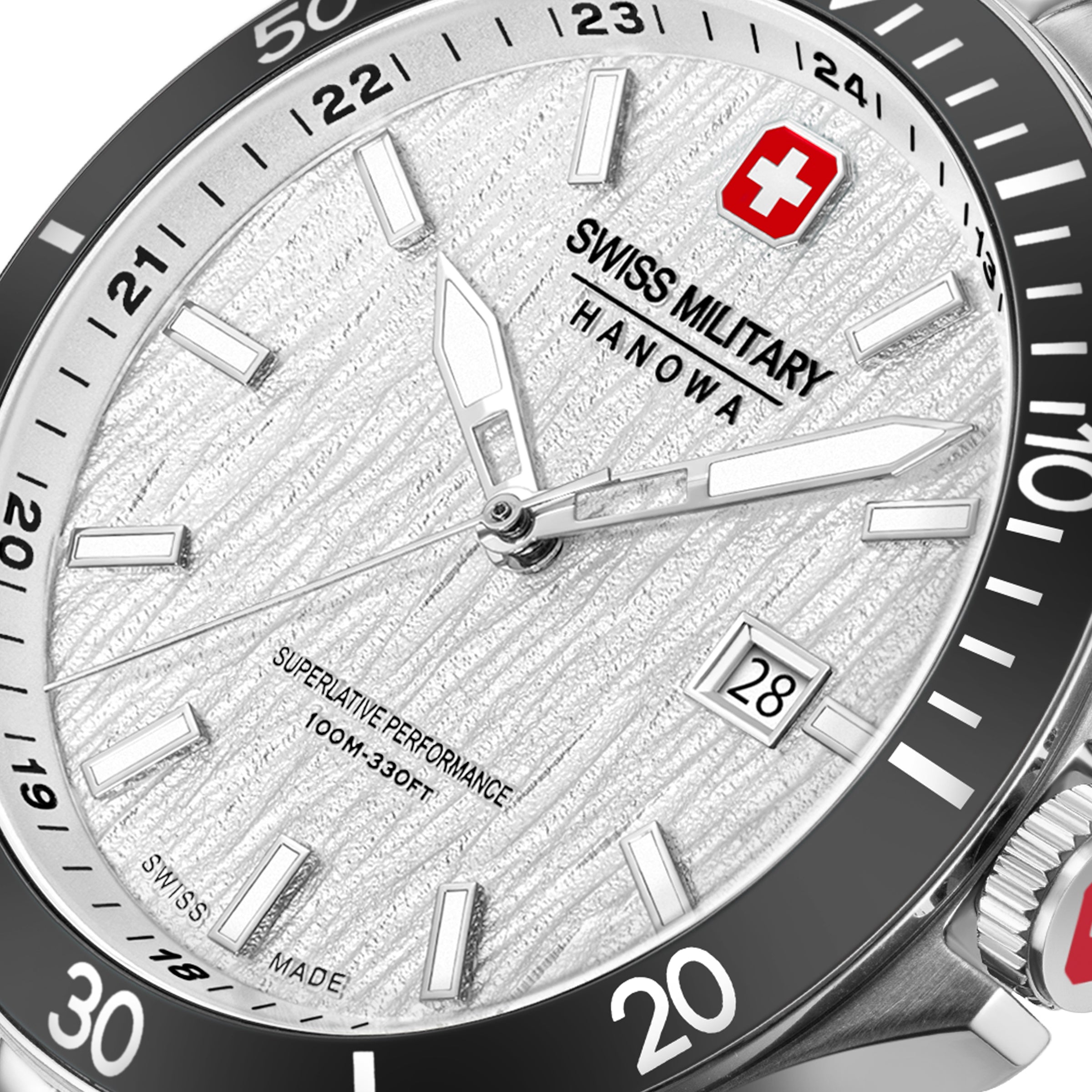Swiss Military Hanowa Silver Round Dial Analogue Swiss Made Watch For Mens-SMWGH0006702