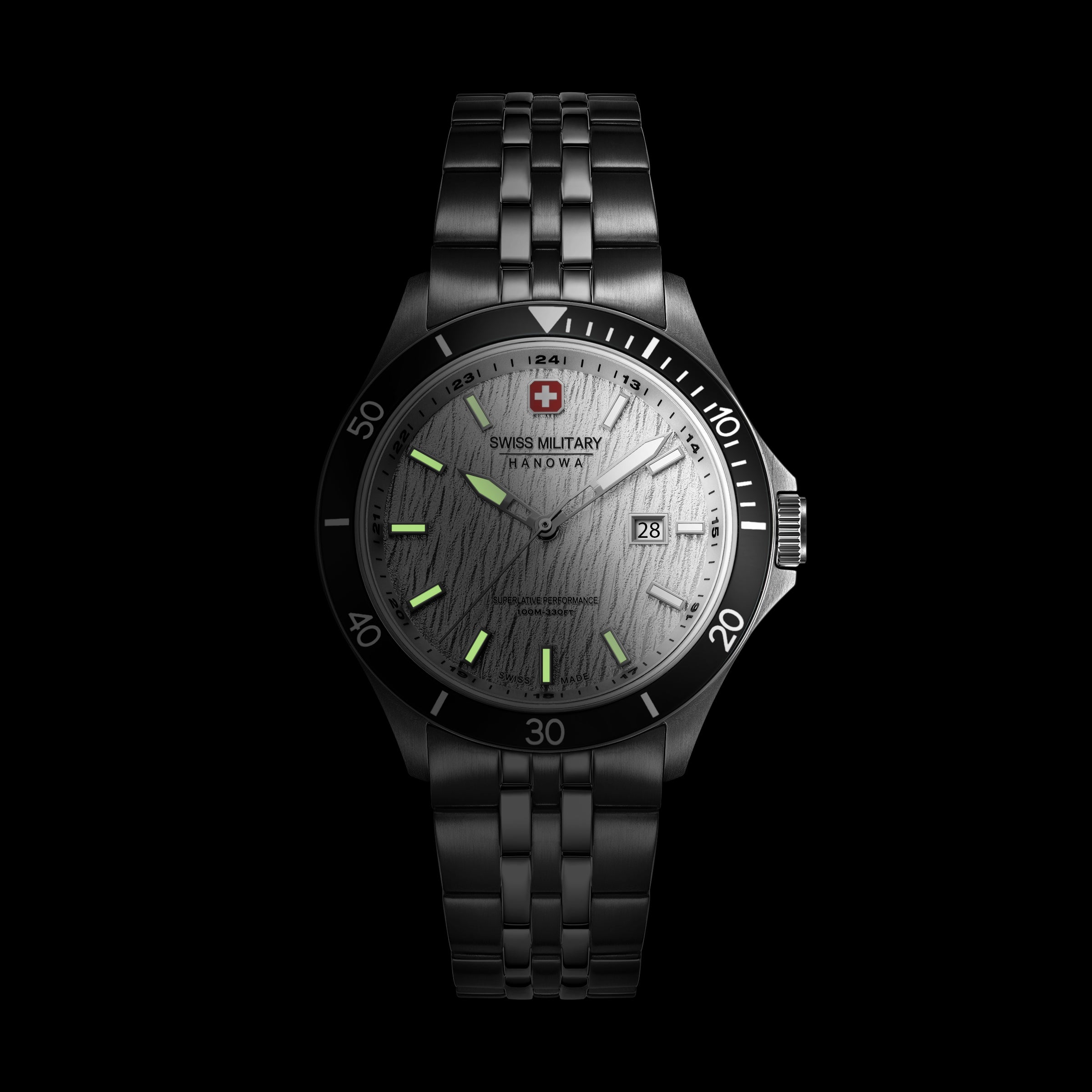 Swiss Military Hanowa Silver Round Dial Analogue Swiss Made Watch For Mens-SMWGH0006702