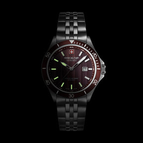 Swiss Military Hanowa Red Round Dial Analogue Swiss Made Watch For Mens-SMWGH0006703