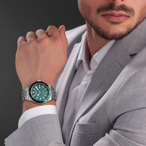 Swiss Military Hanowa Green Round Dial Analogue Swiss Made Watch For Mens-SMWGH0006704