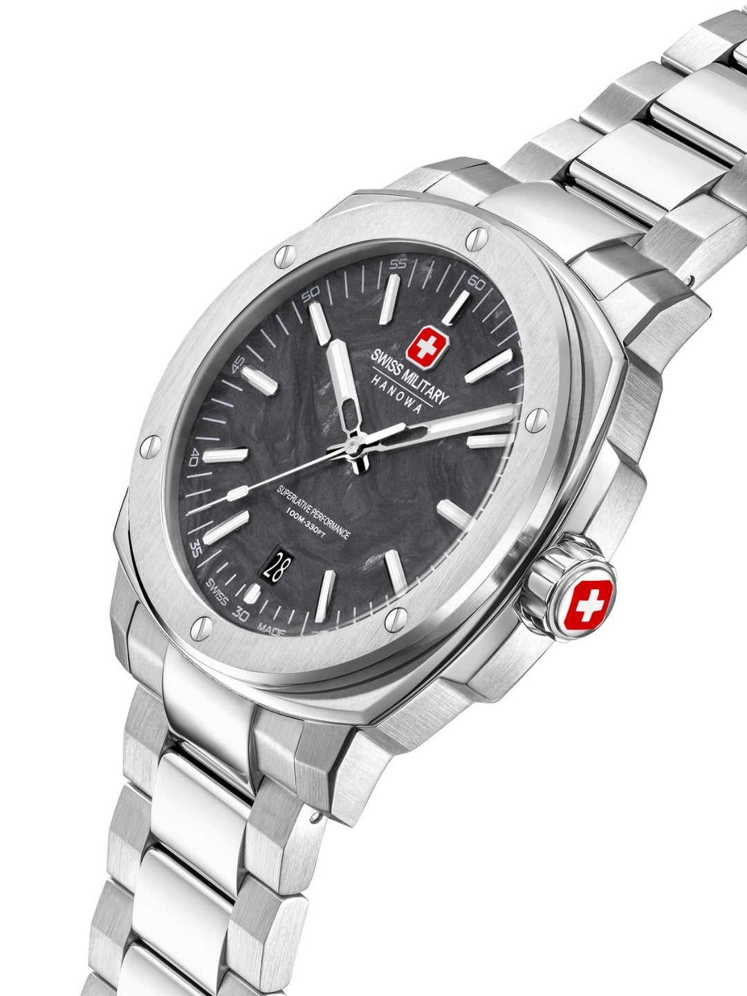 Swiss Military Hanowa Sirius Lightning Black Round Dial Analogue Swiss Made Watch For Mens-SMWGH0007101