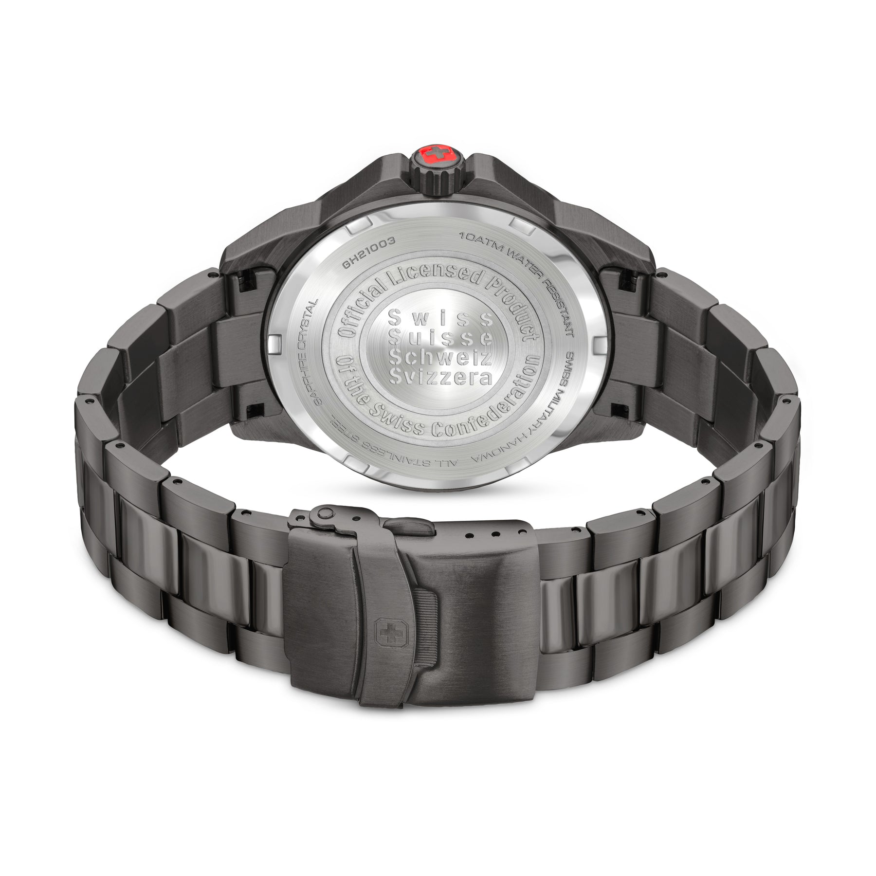 SMWGH2100341 Swiss Made Men's Watch with Grey Dial & Gun Metal Stainless Steel Bracelet