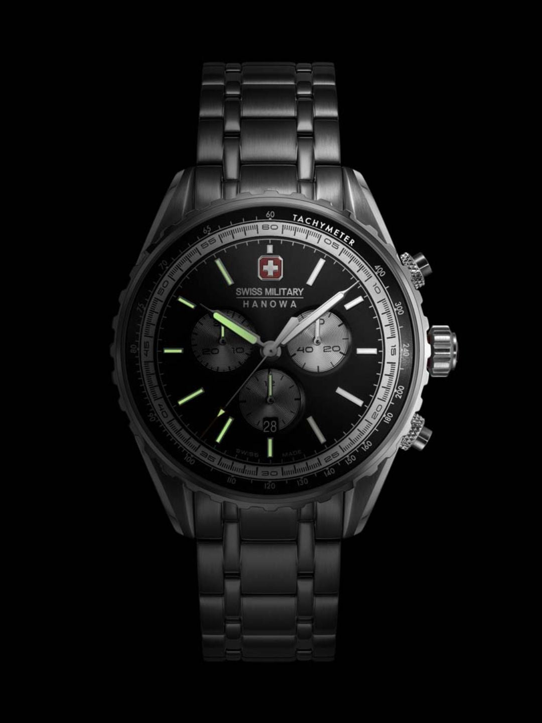 Swiss Military Hanowa SMWGI0000309 AFTERBURN CHRONO - swiss made Round Black Chronograph - Watch for men