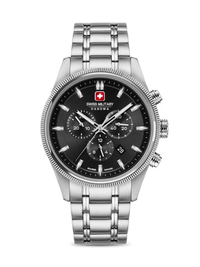Swiss Military Hanowa SMWGI0003102  - Swiss Made Round Black Chronograph - Watch for men