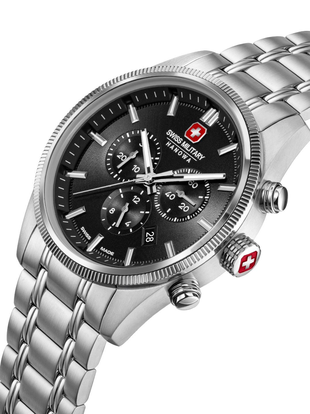 Swiss Military Hanowa SMWGI0003102  - Swiss Made Round Black Chronograph - Watch for men