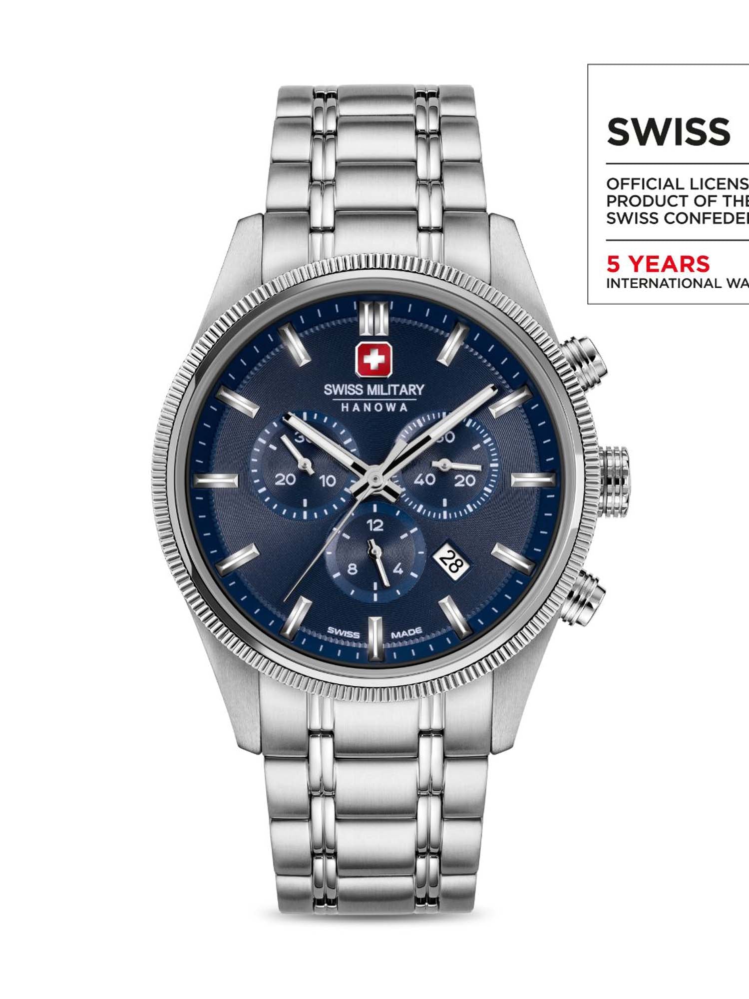 Swiss Military Hanowa SMWGI0003104  - Swiss Made Round Blue Chronograph - Watch for men