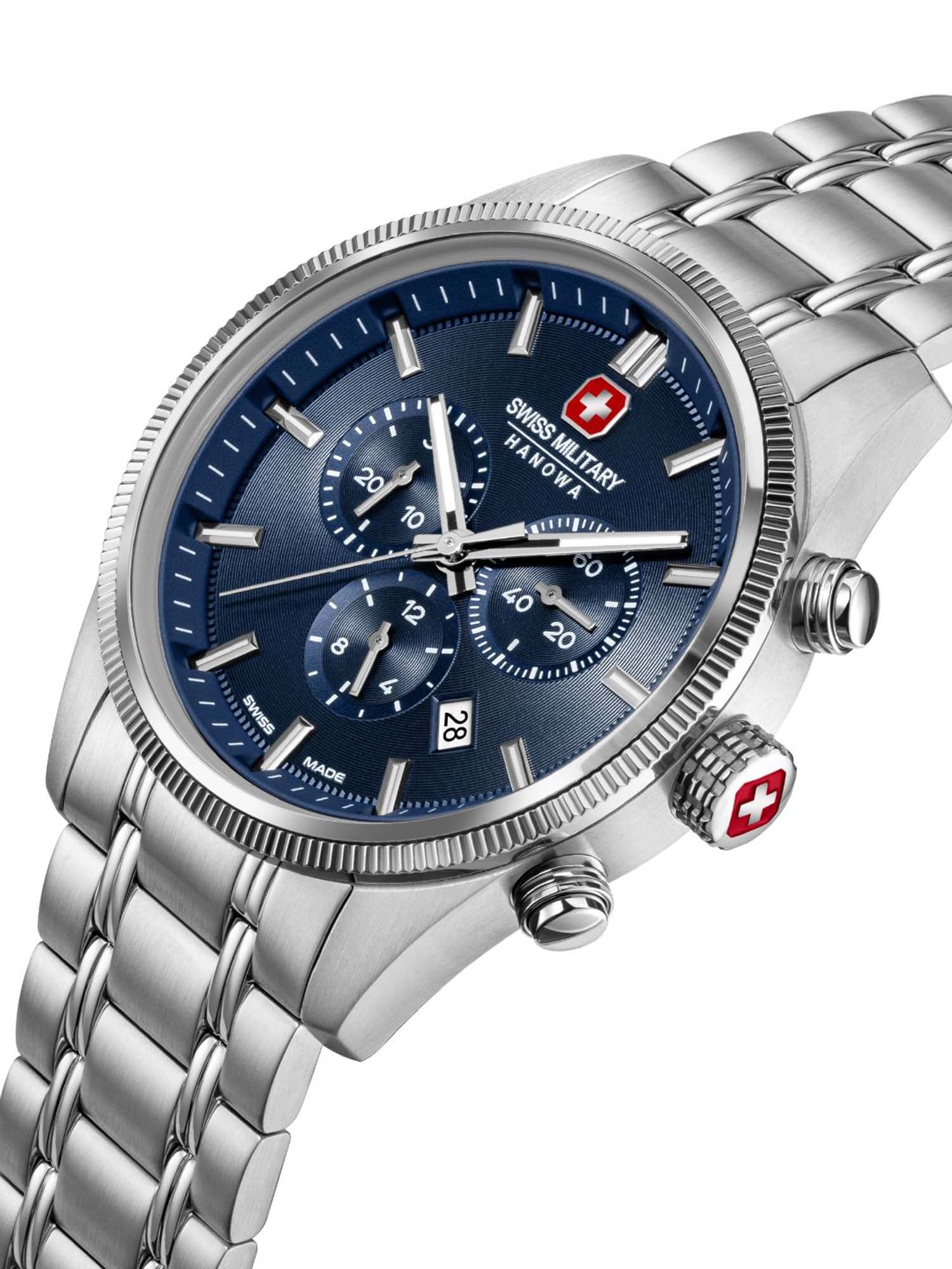 Swiss Military Hanowa SMWGI0003104  - Swiss Made Round Blue Chronograph - Watch for men