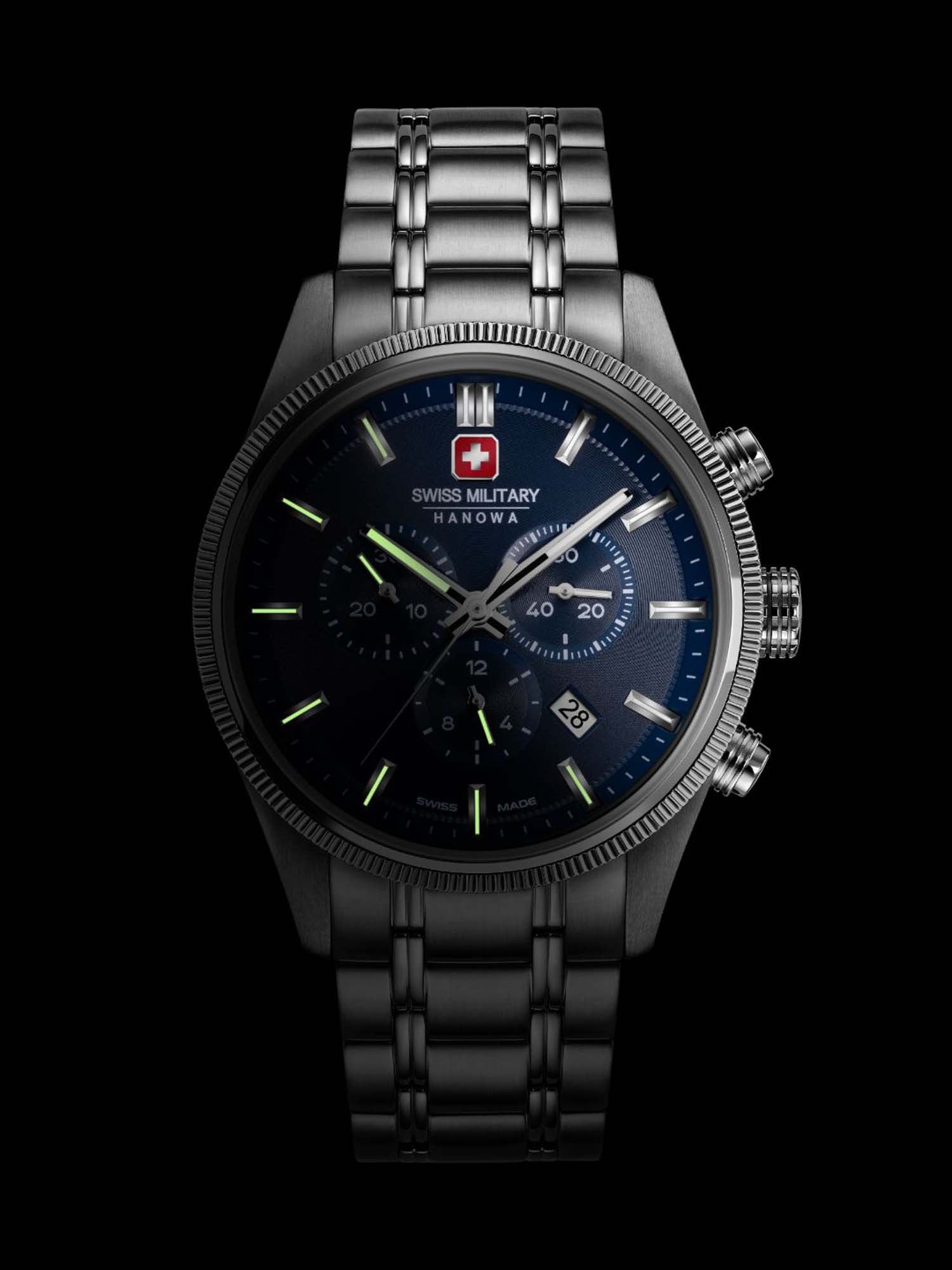 Swiss Military Hanowa SMWGI0003104  - Swiss Made Round Blue Chronograph - Watch for men