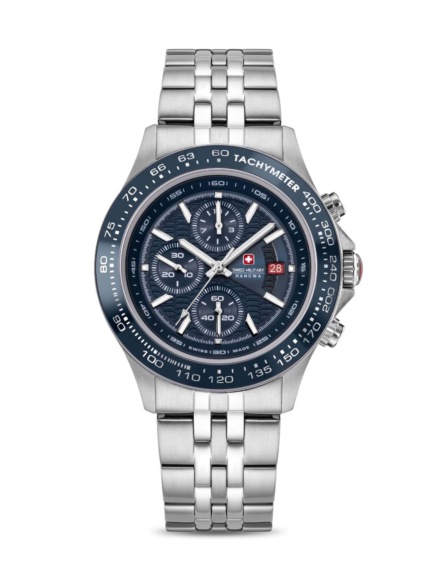Swiss Military Hanowa SMWGI0003403  - Swiss Made Round Blue Chronograph - Watch for men