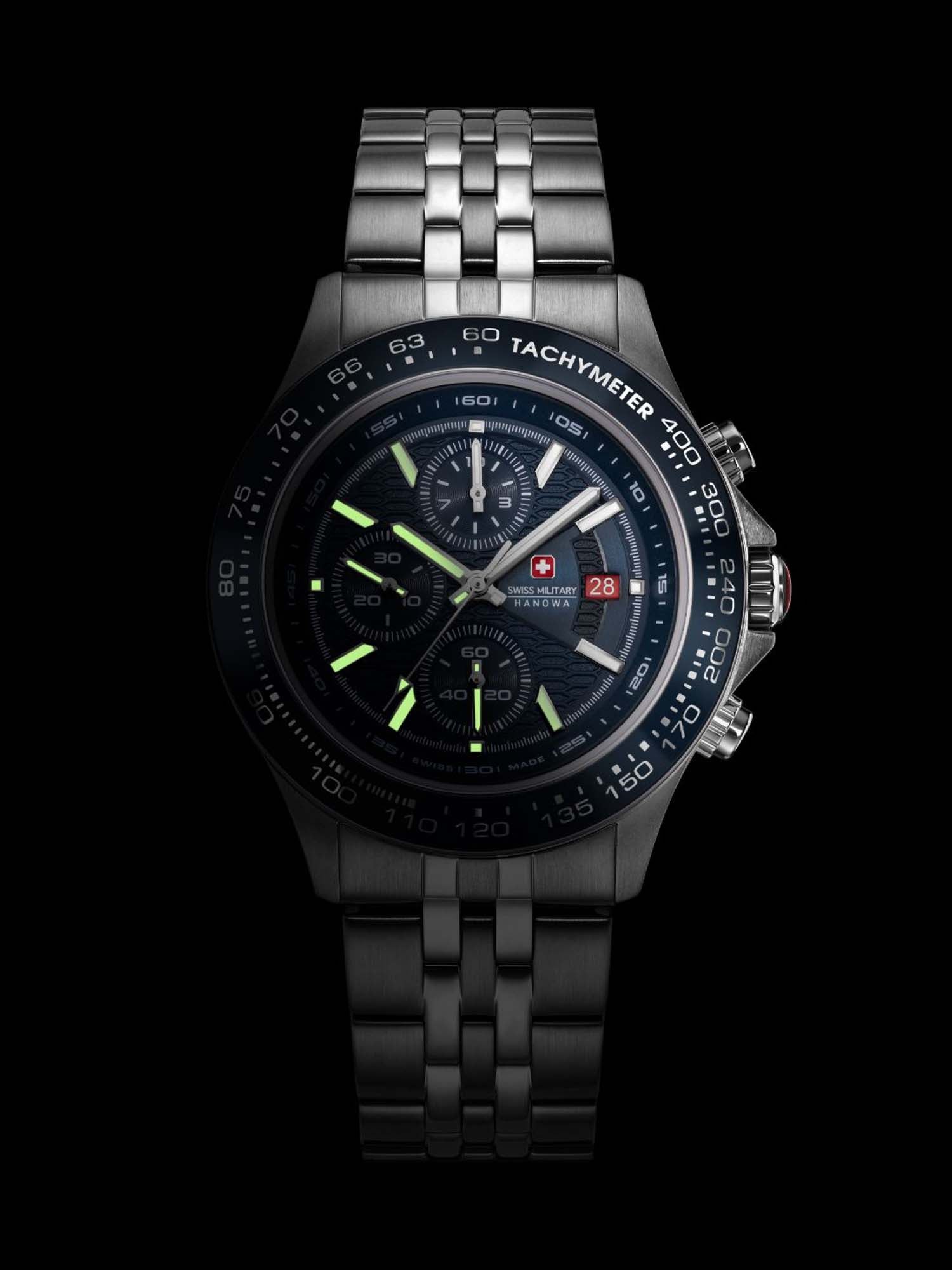 Swiss Military Hanowa SMWGI0003403  - Swiss Made Round Blue Chronograph - Watch for men