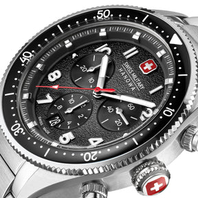 Swiss Military Hanowa SMWGI0003803 NAVALUS PRO CHRONO - swiss made Round Black Chronograph - Watch for men