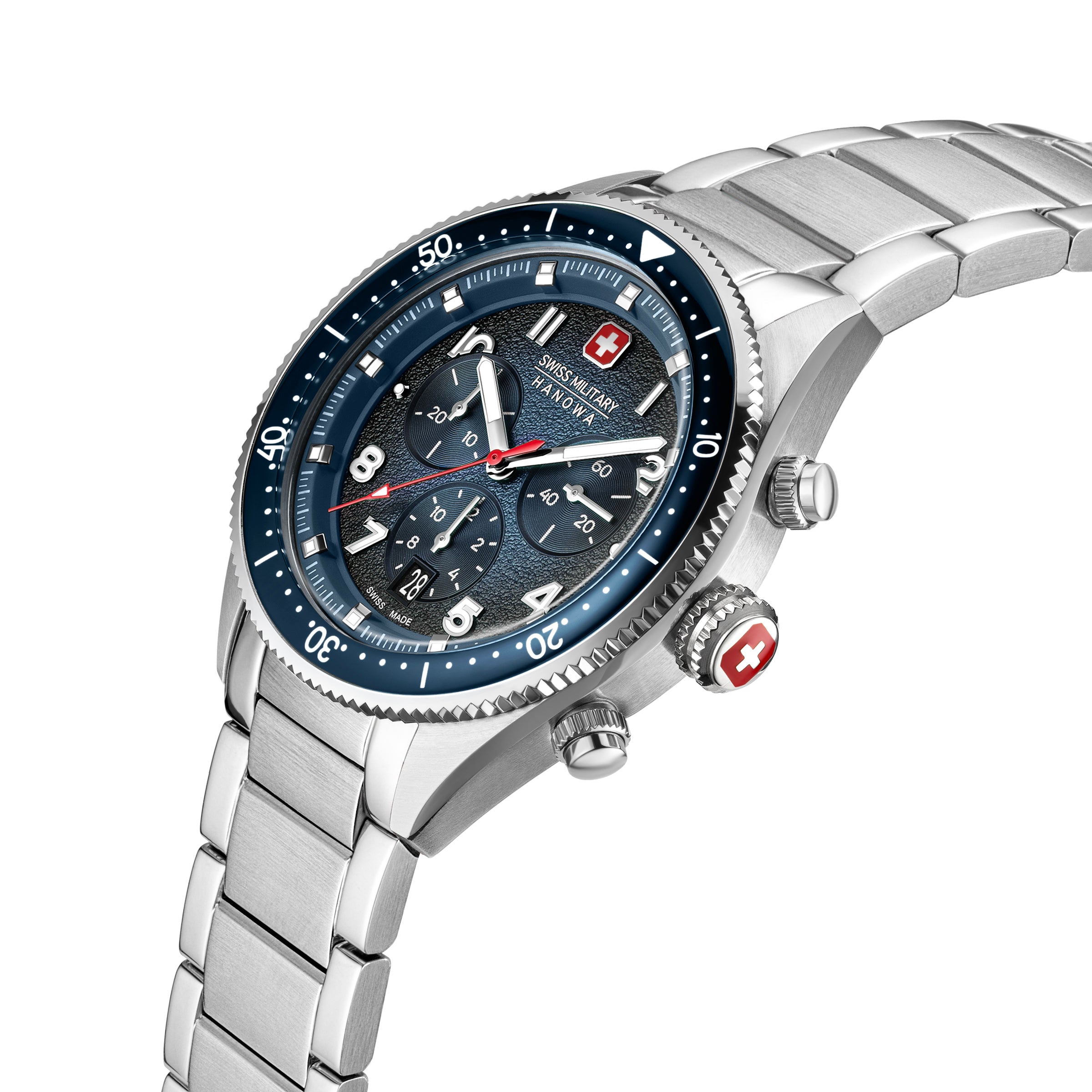 Swiss Military Hanowa SMWGI0003804 NAVALUS PRO CHRONO - swiss made Round Blue Chronograph - Watch for men
