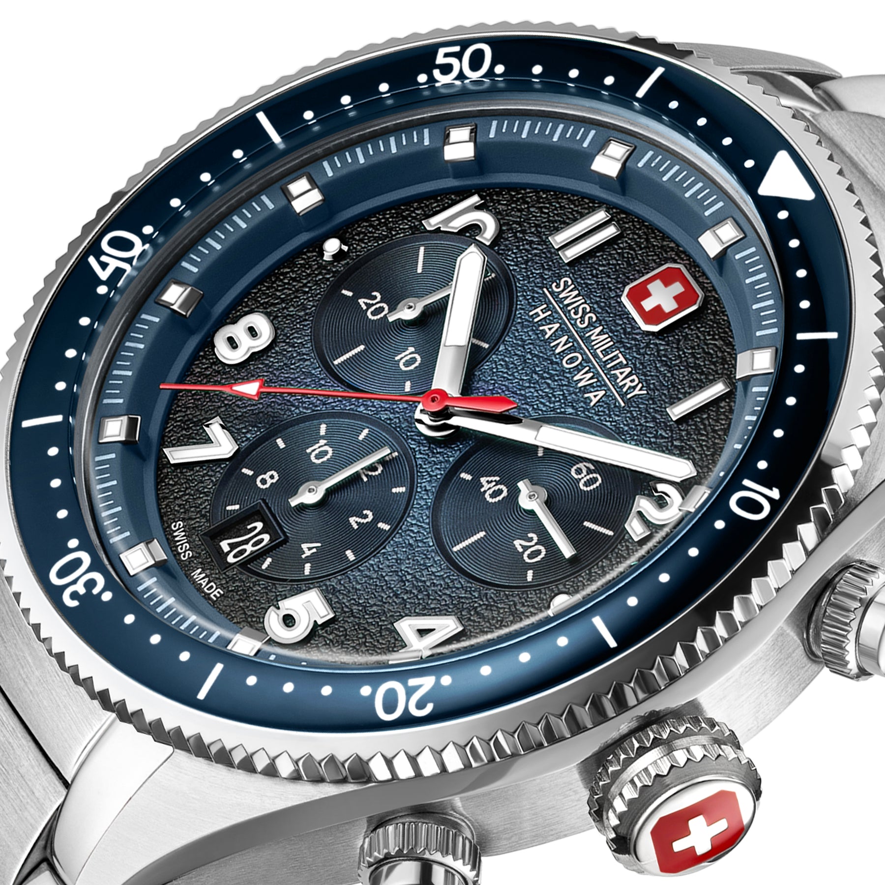 Swiss Military Hanowa SMWGI0003804 NAVALUS PRO CHRONO - swiss made Round Blue Chronograph - Watch for men