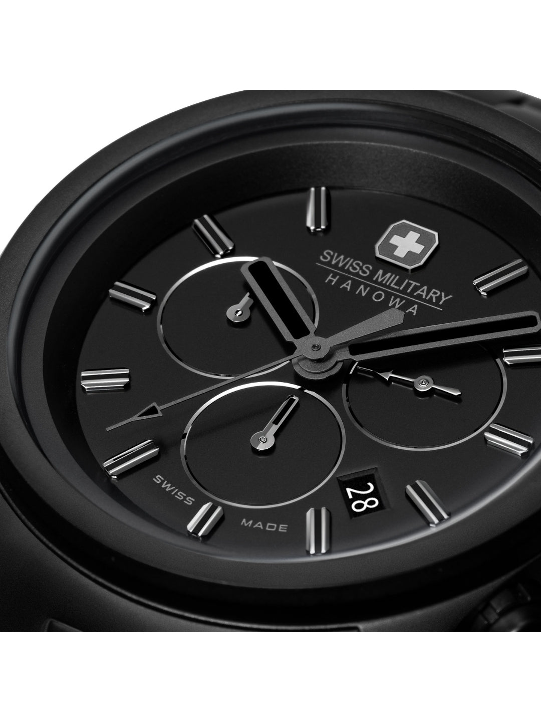 Swiss Military Hanowa Navalus Pro Chrono Stealth Black Dial Chronograph Swiss Made Watch For Mens-SMWGI0004230