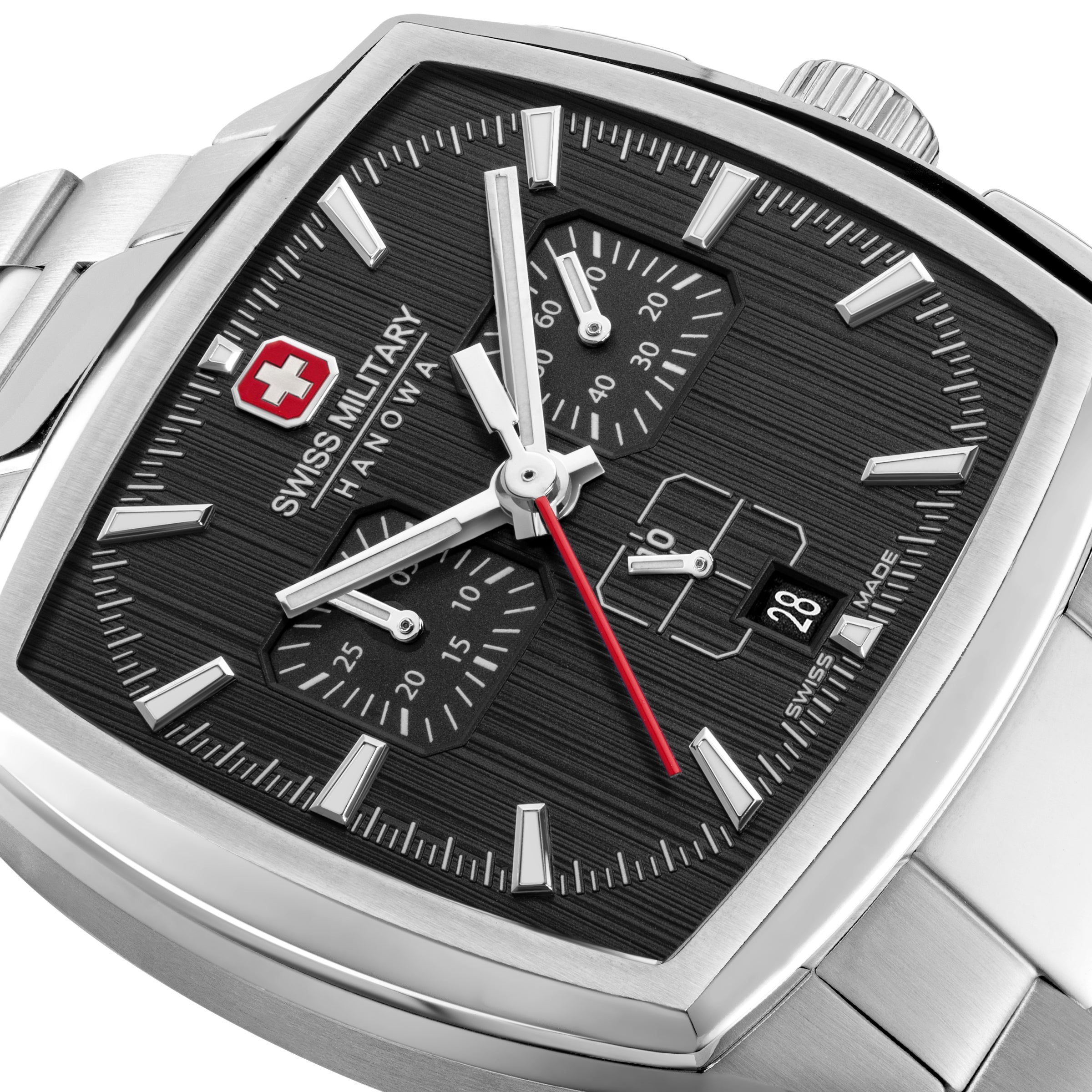 Swiss Military Hanowa SMWGI0004301  - Swiss Made Square Dial Black Chronograph - Watch for men