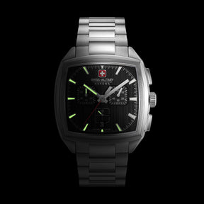 Swiss Military Hanowa SMWGI0004301  - Swiss Made Square Dial Black Chronograph - Watch for men