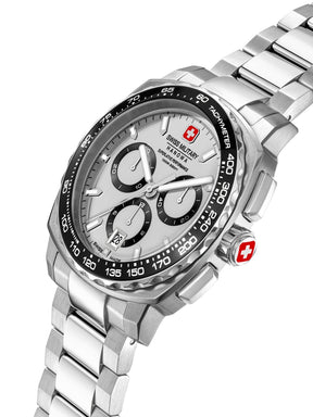 Swiss Military Hanowa SPEEDWELL White Round Dial Chronograph Swiss Made Watch For Mens-SMWGI0006801