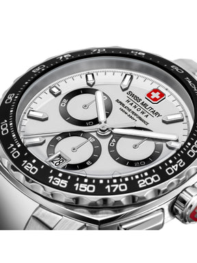 Swiss Military Hanowa SPEEDWELL White Round Dial Chronograph Swiss Made Watch For Mens-SMWGI0006801