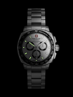 Swiss Military Hanowa SPEEDWELL White Round Dial Chronograph Swiss Made Watch For Mens-SMWGI0006801