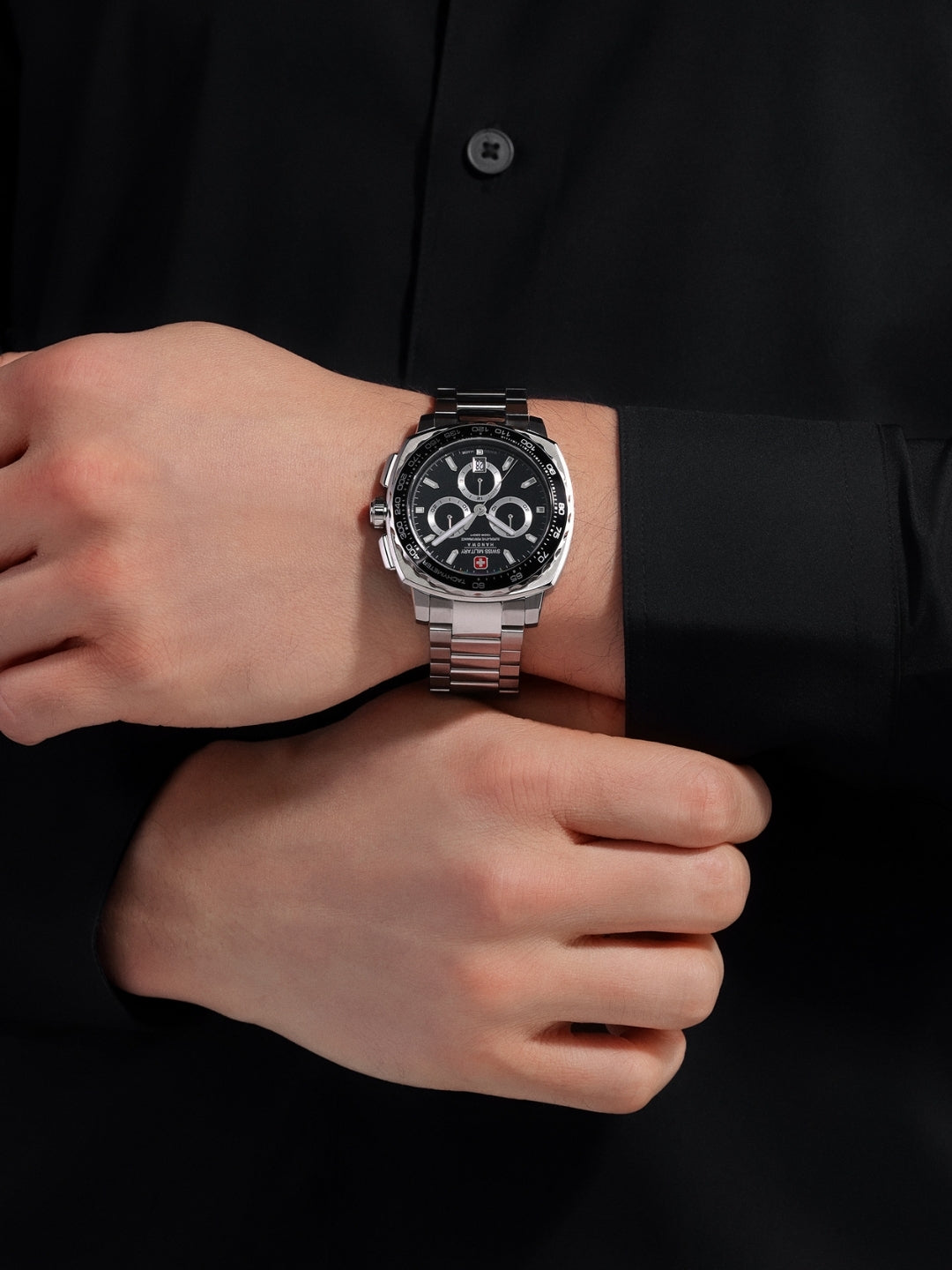 Swiss Military Hanowa SPEEDWELL Blue Round Dial Chronograph Swiss Made Watch For Mens-SMWGI0006802