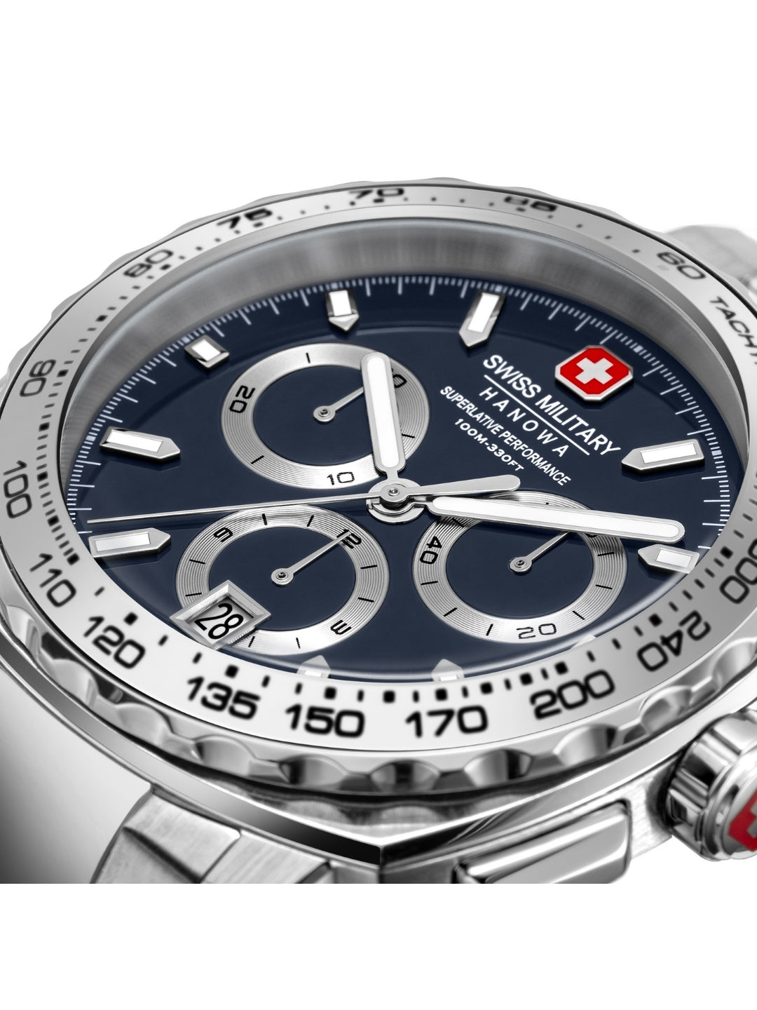 Swiss Military Hanowa SPEEDWELL Blue Round Dial Chronograph Swiss Made Watch For Mens-SMWGI0006803