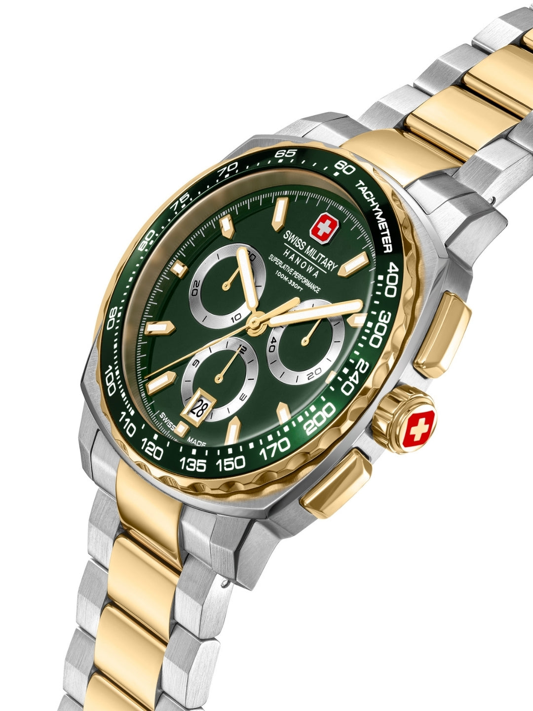 Swiss Military Hanowa SPEEDWELL Green Round Dial Chronograph Swiss