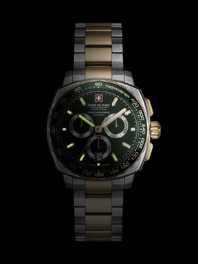 Swiss Military Hanowa SPEEDWELL Green Round Dial Chronograph Swiss Made Watch For Mens-SMWGI0006804