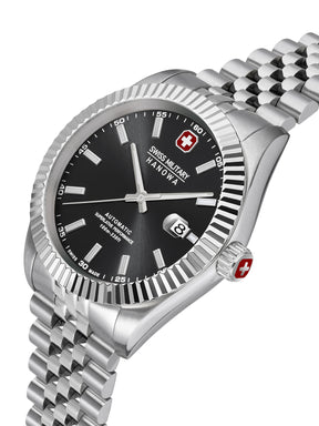 SWISS MILITARY HANOWA DILIGENTER BLACK ROUND DIAL ANALOG WATCH FOR Men's SMWGL0002101